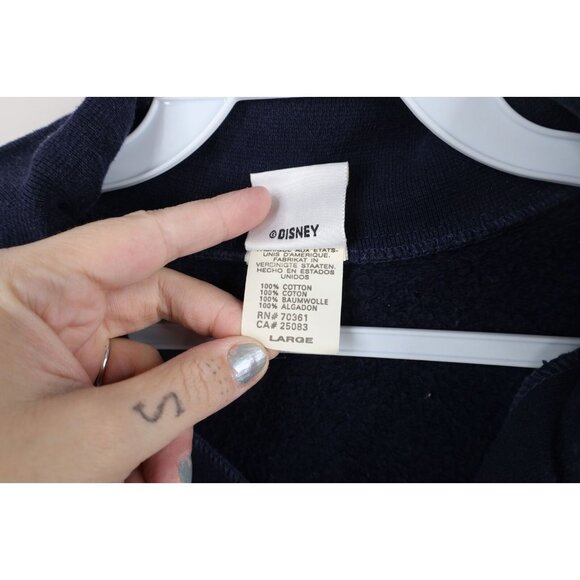 Vtg 90s Disney Womens Large Faded 101 Dalmatians Half Zip Pullover Sweatshirt - Picture 8 of 12